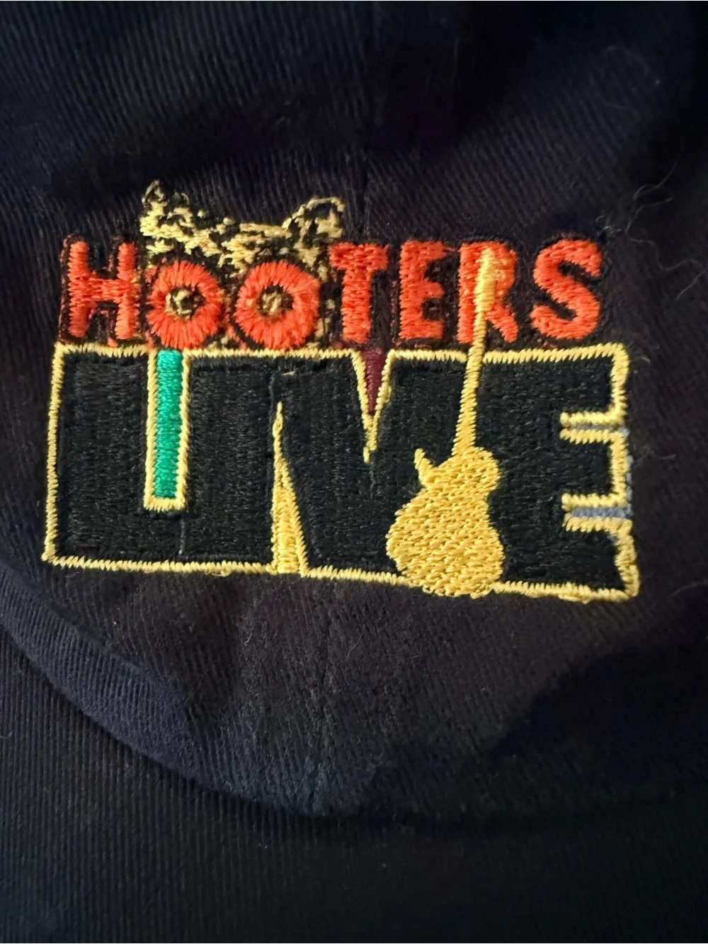 Hooters Black Hat with Multicolor Embroidered 